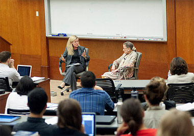 Justice Ginsburg with Amanda Tyler's class