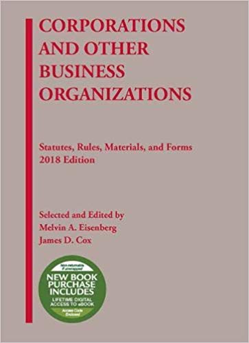 Corporations and other business organizations