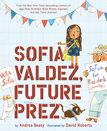 View description for 'Sofia Valdez Future Prez'