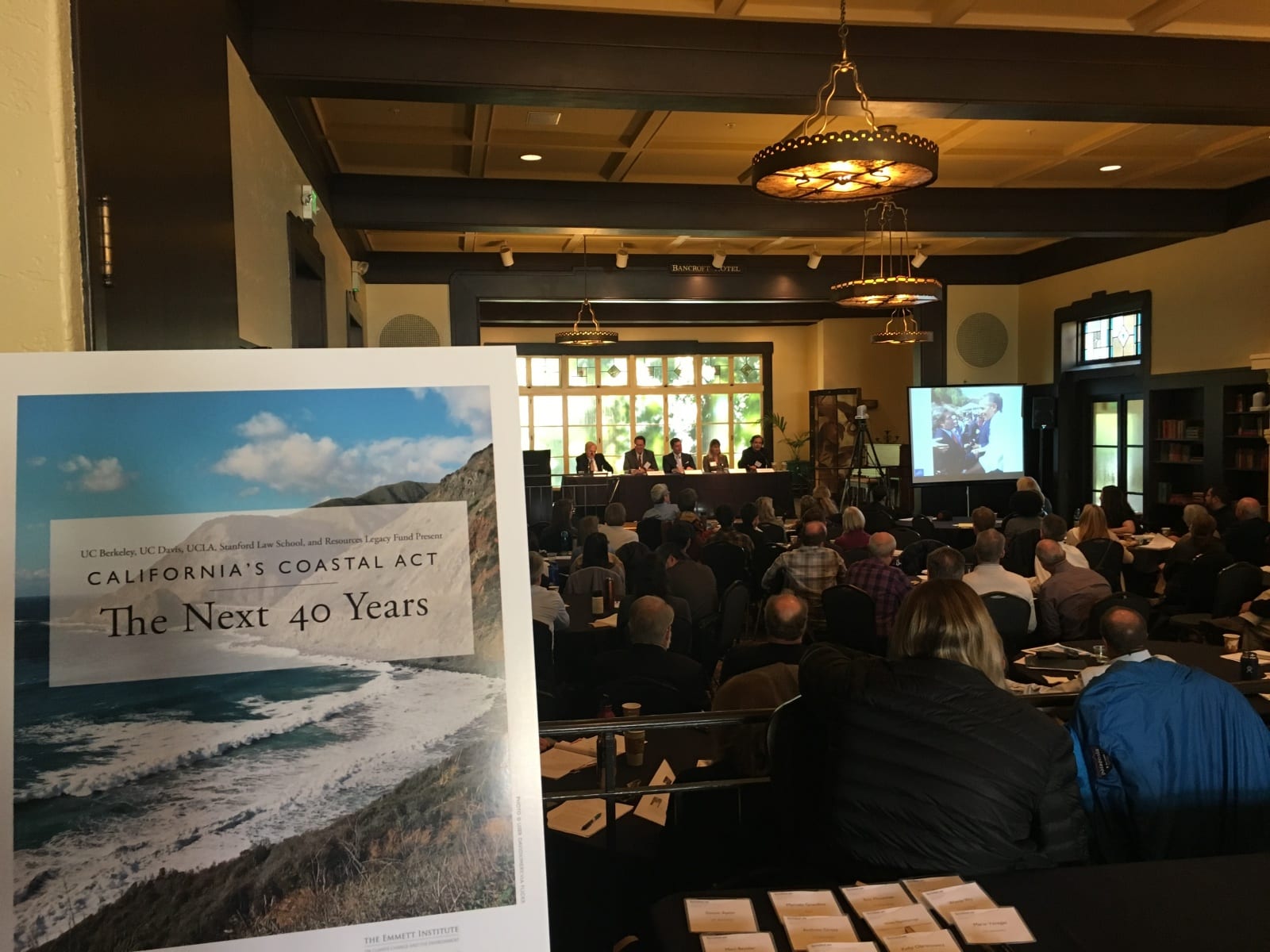Attendees of California's Coastal Act: The Next 40 Years watch speakers present