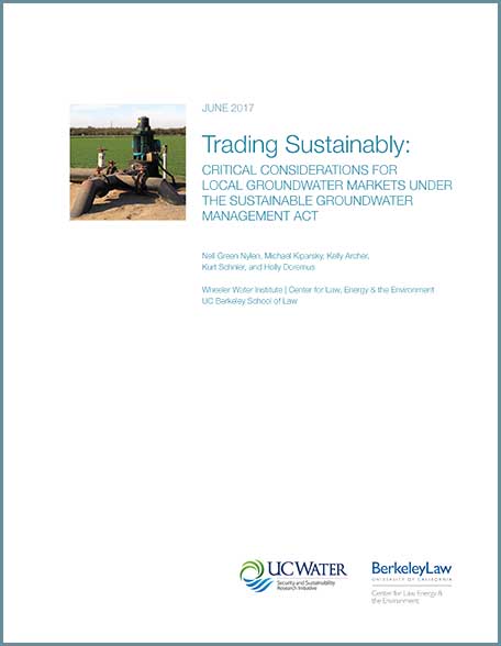 View TRADING SUSTAINABLY: CRITICAL CONSIDERATIONS FOR LOCAL GROUNDWATER MARKETS UNDER THE SUSTAINABLE GROUNDWATER MANAGEMENT ACT