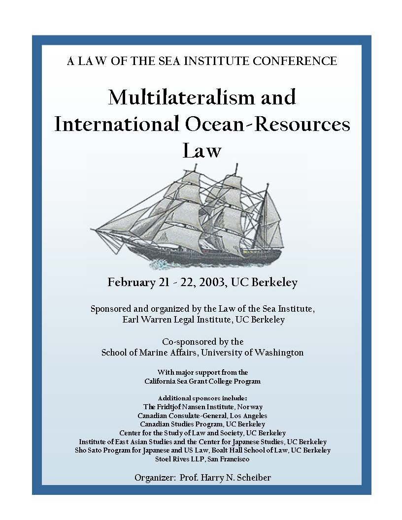 MULTILATERALISM AND INTERNATIONAL OCEAN-RESOURCES LAW poster