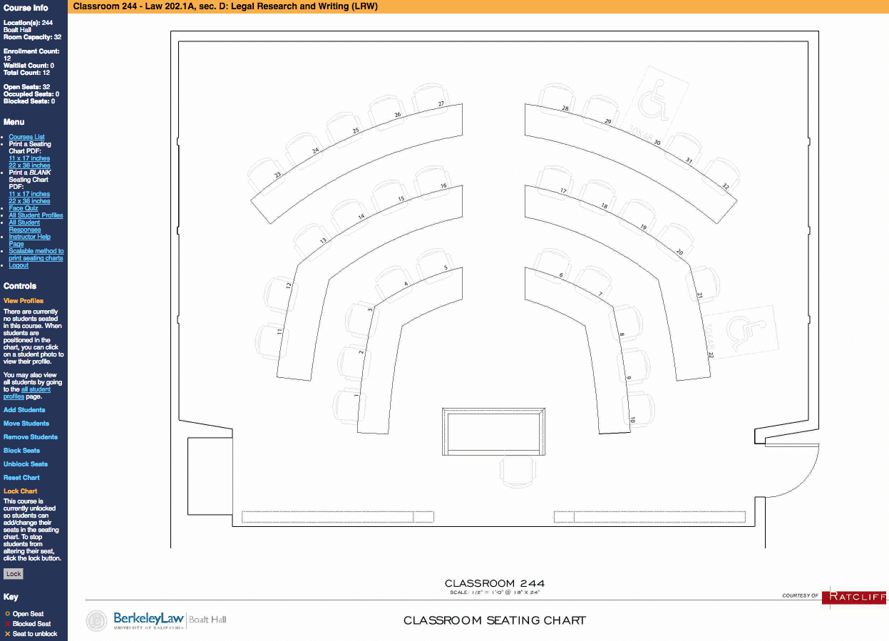 Berkeley Seating Chart