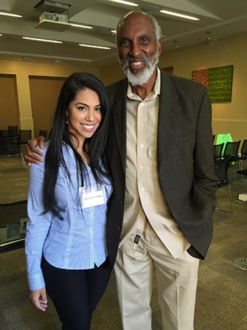 Stephanie Llanes '16 with Professor john a. powell