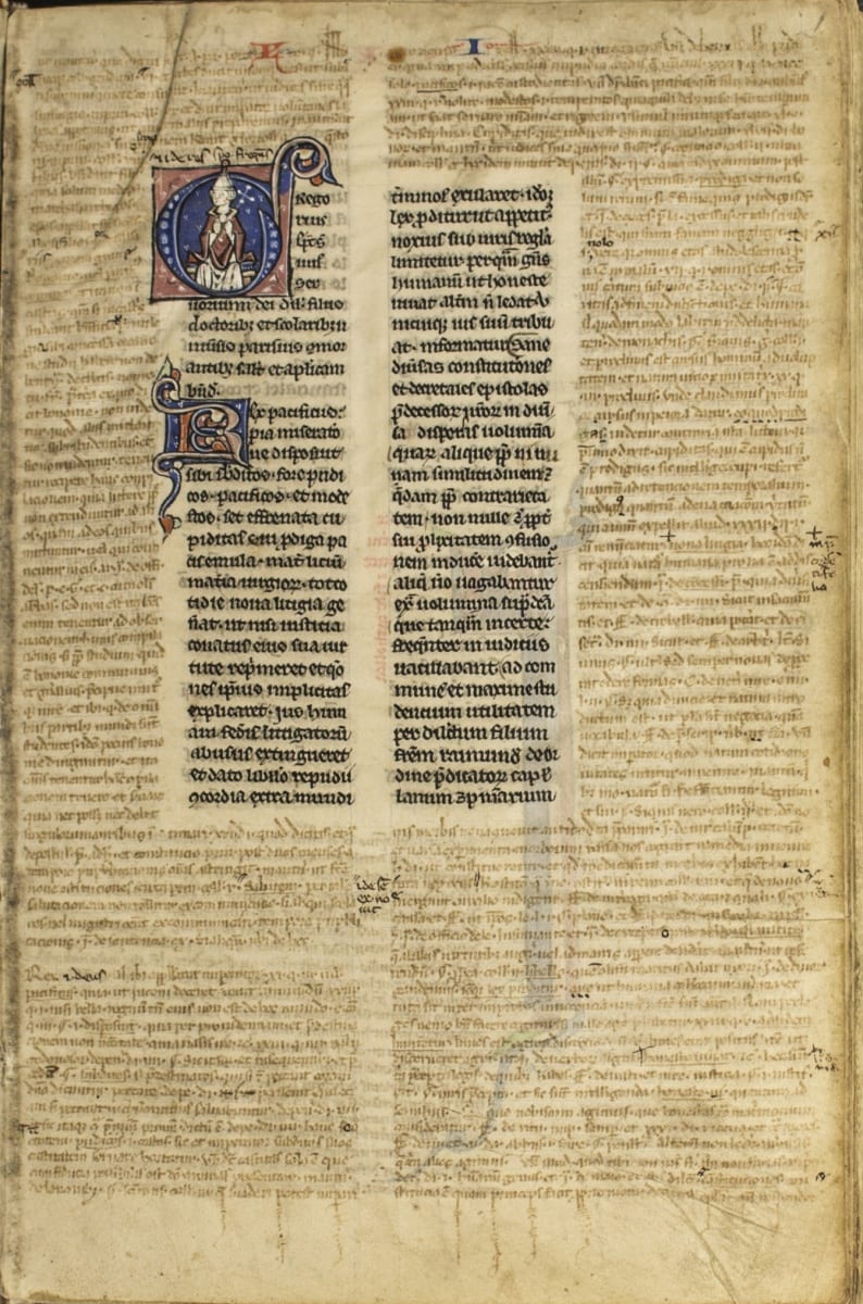 Manuscript on parchment; written in a textualis libraria script