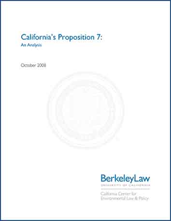 View California's Proposition 7: An Analysis