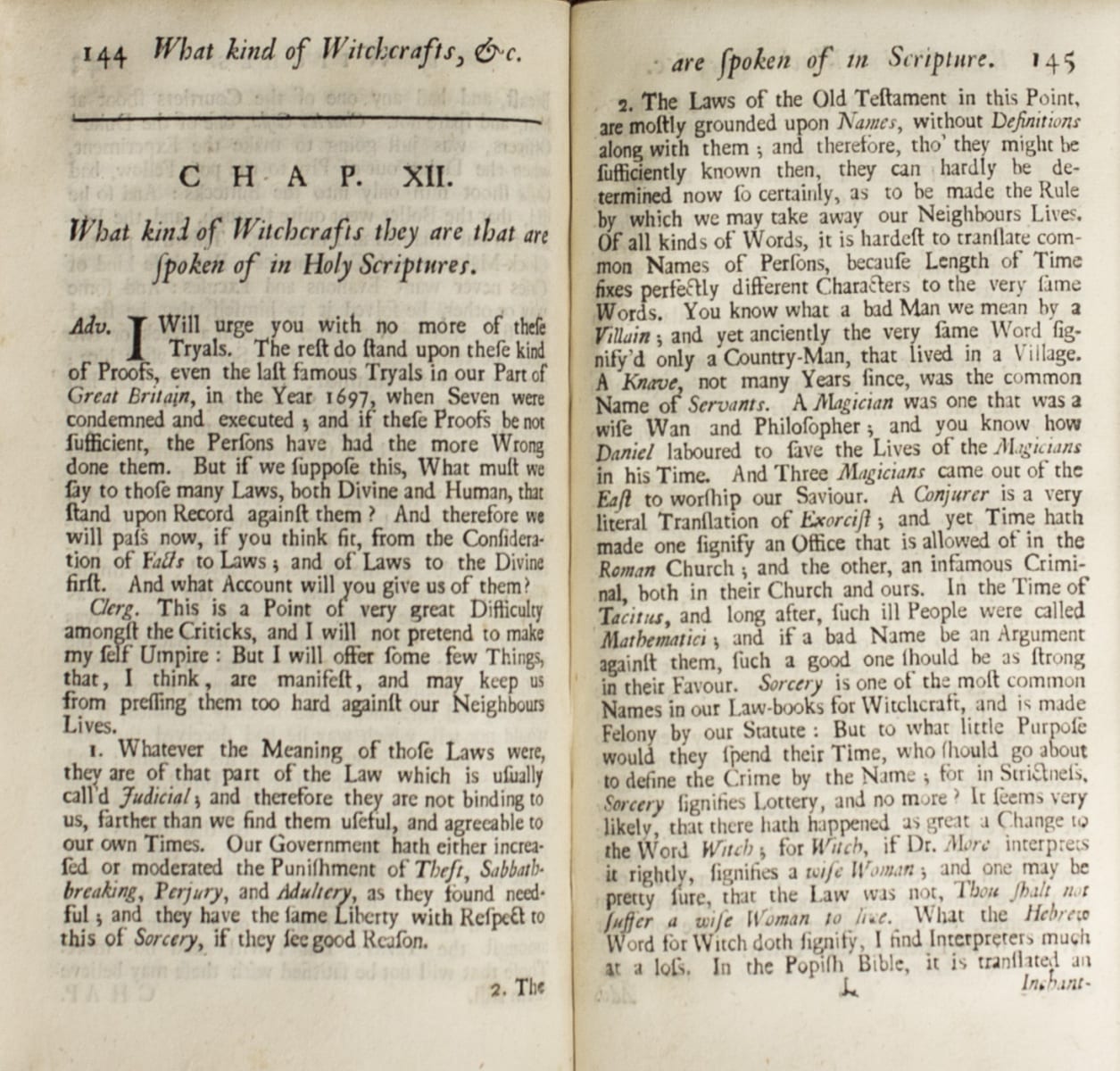 View full sized image: Hutchinson, Francis, 1660-1739. An historical essay concerning witchcraft...London: Printed for R. Knaplock...and D. Midwinter...1718