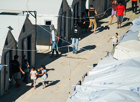 Suda refugee camp, Chios, Grece