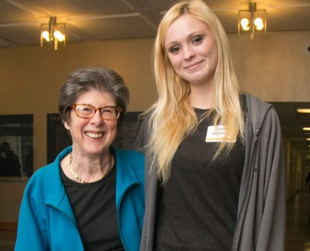 Professor Herma Hill Kay with her granddaughter Jessica Brodsky ’17.