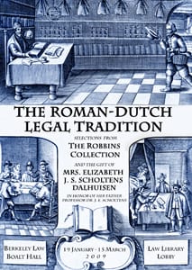 The Roman Dutch Legal Tradition book cover with medieval illustrations