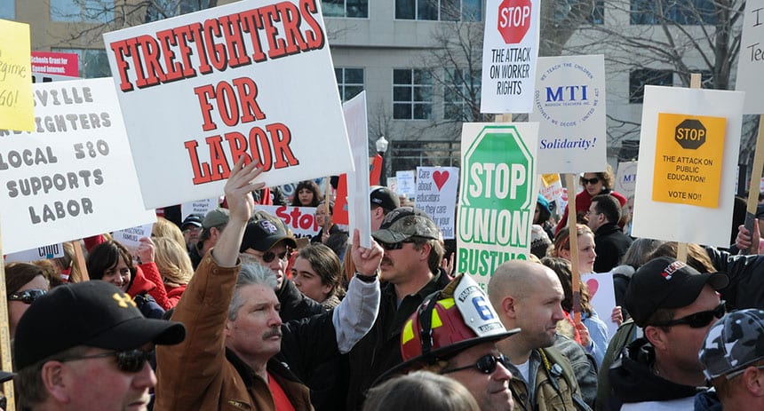 Labor protest