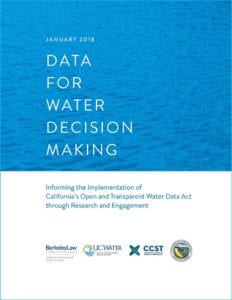 View Data for Water Decision Making: Informing the Implementation of California’s Open and Transparent Water Data Act through Research and Engagement