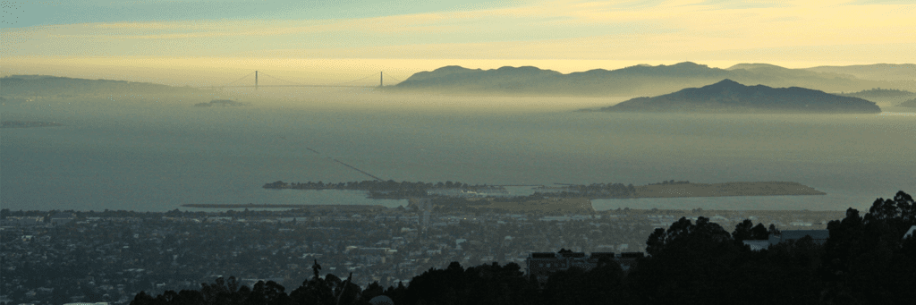 Landscape of bay area shot from Berkeley Hills
