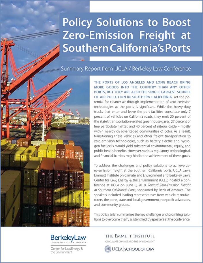 View Policy Solutions to Boost Zero-Emission Freight at Southern California's Ports