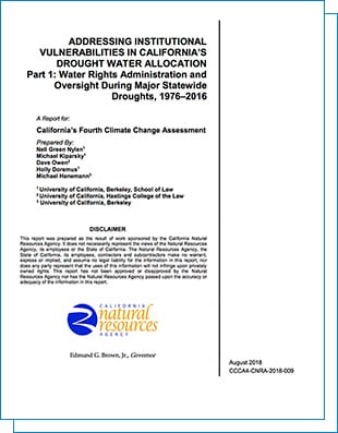 View Addressing Institutional Vulnerabilities in California’s Drought Water Allocation