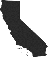 California State image in solid black color