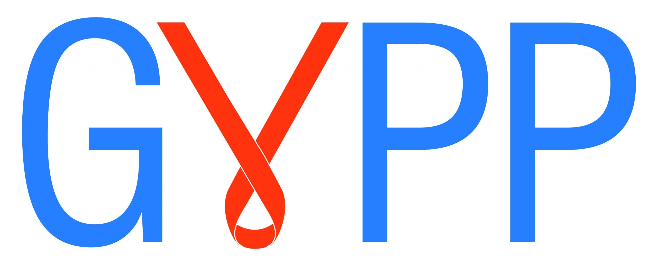 GVPP (Gun Violence Prevention Project) SLP logo with V being an upside down red ribbon