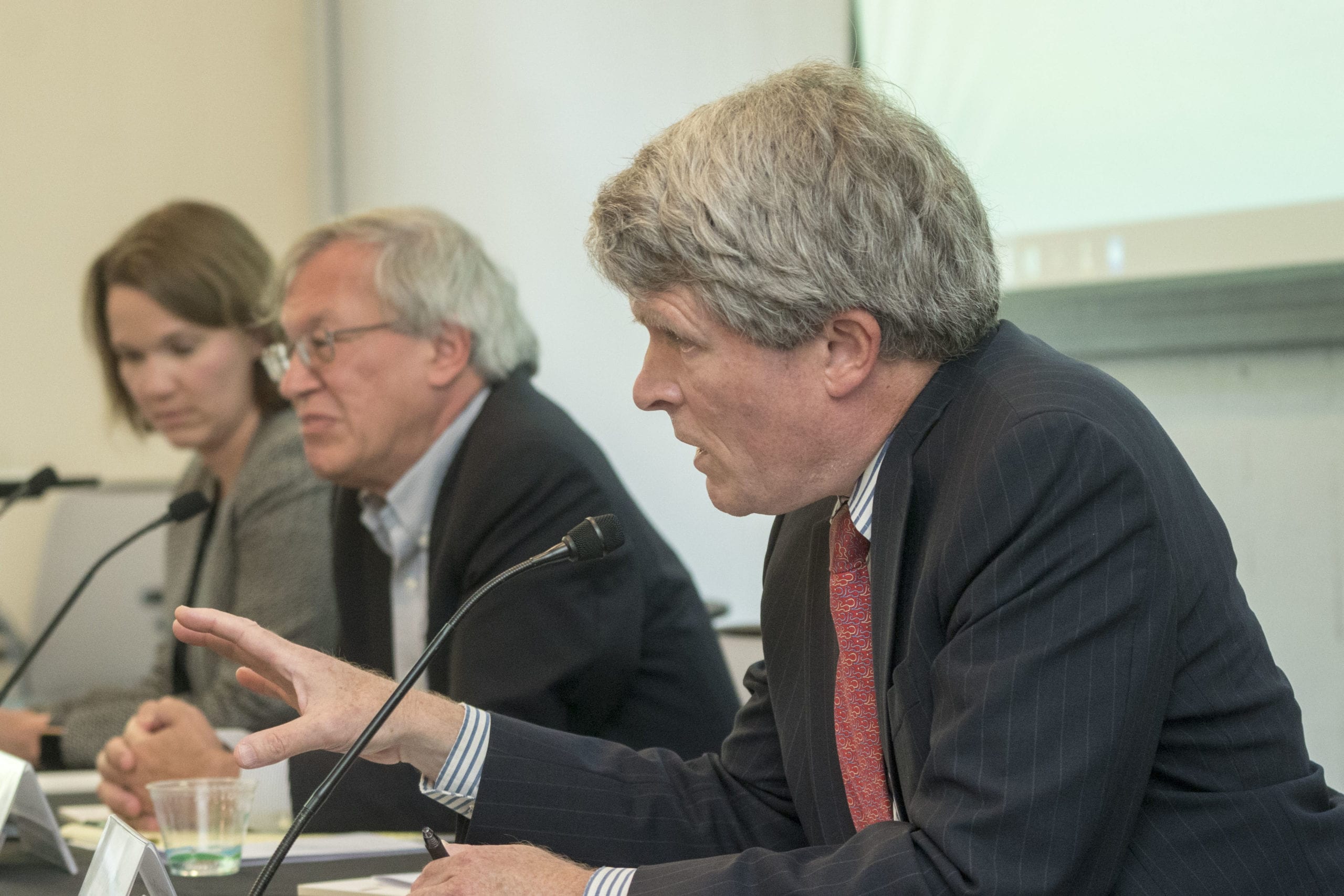 Photograph of Abby Wood, Erwin Chemerinsky, Richard Painter