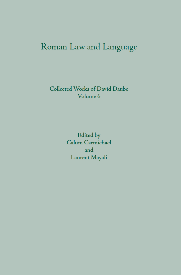 Cover of Roman Law and Language