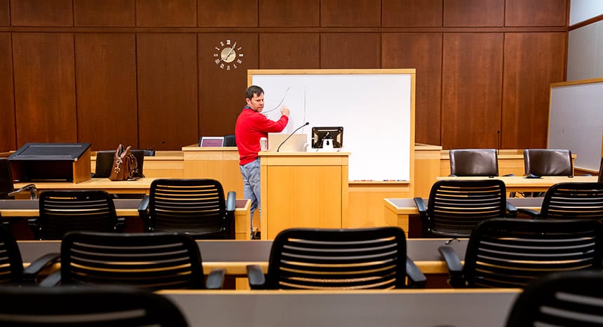 empty classroom