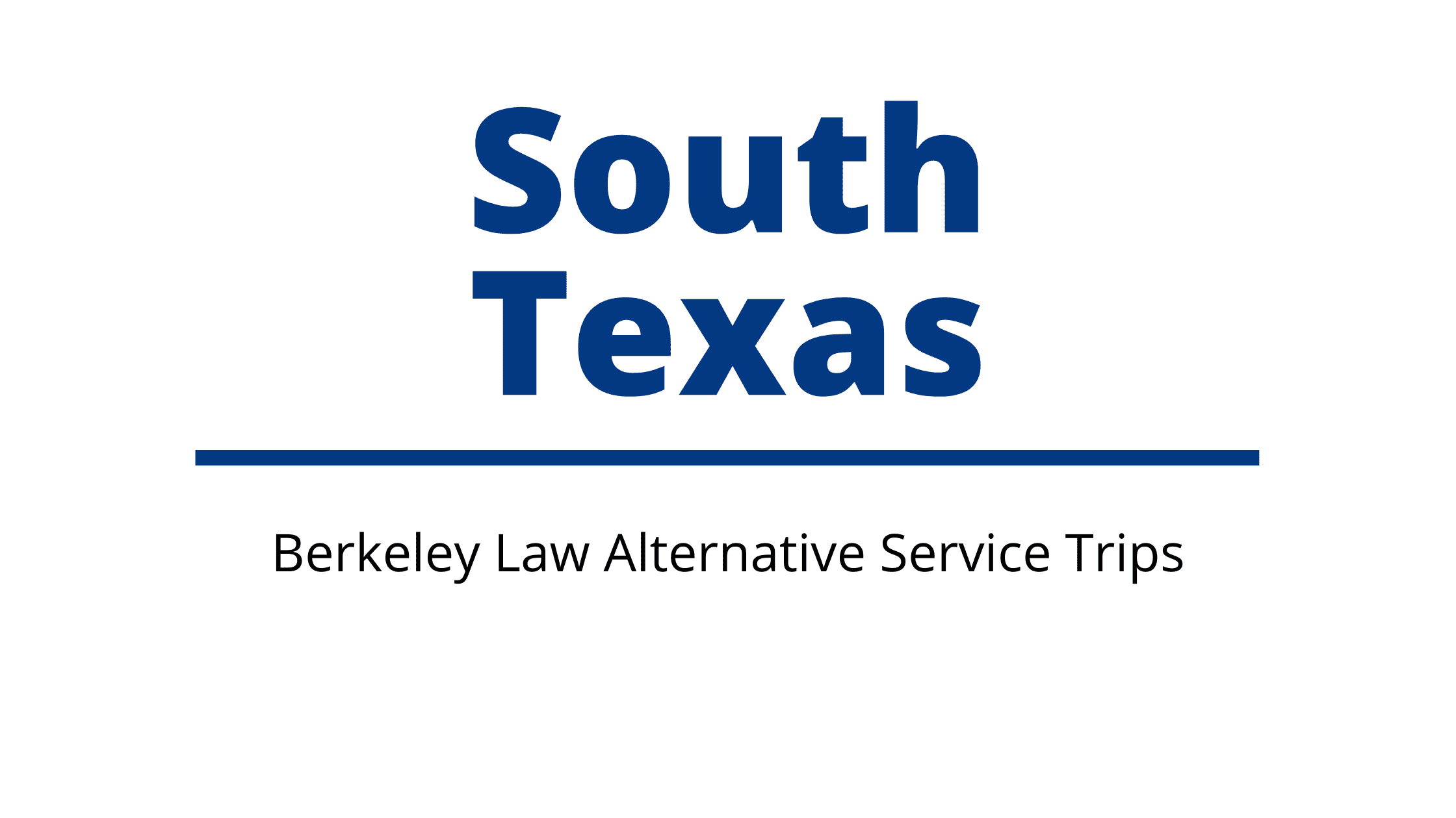 South Texas Berkeley Law Alternative Service Trips Logo