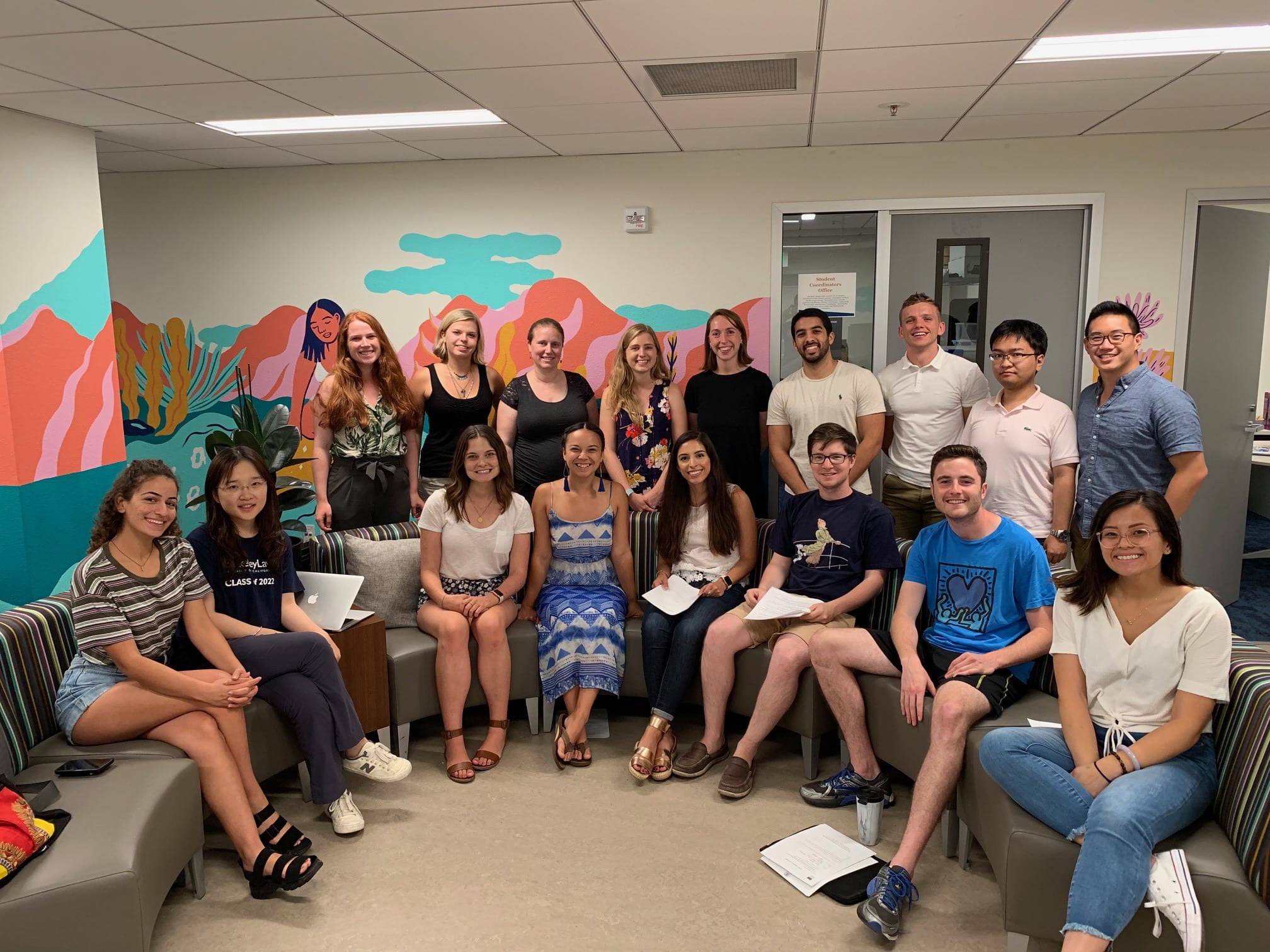 Group of students in a room - Members & leaders of Food Justice Project