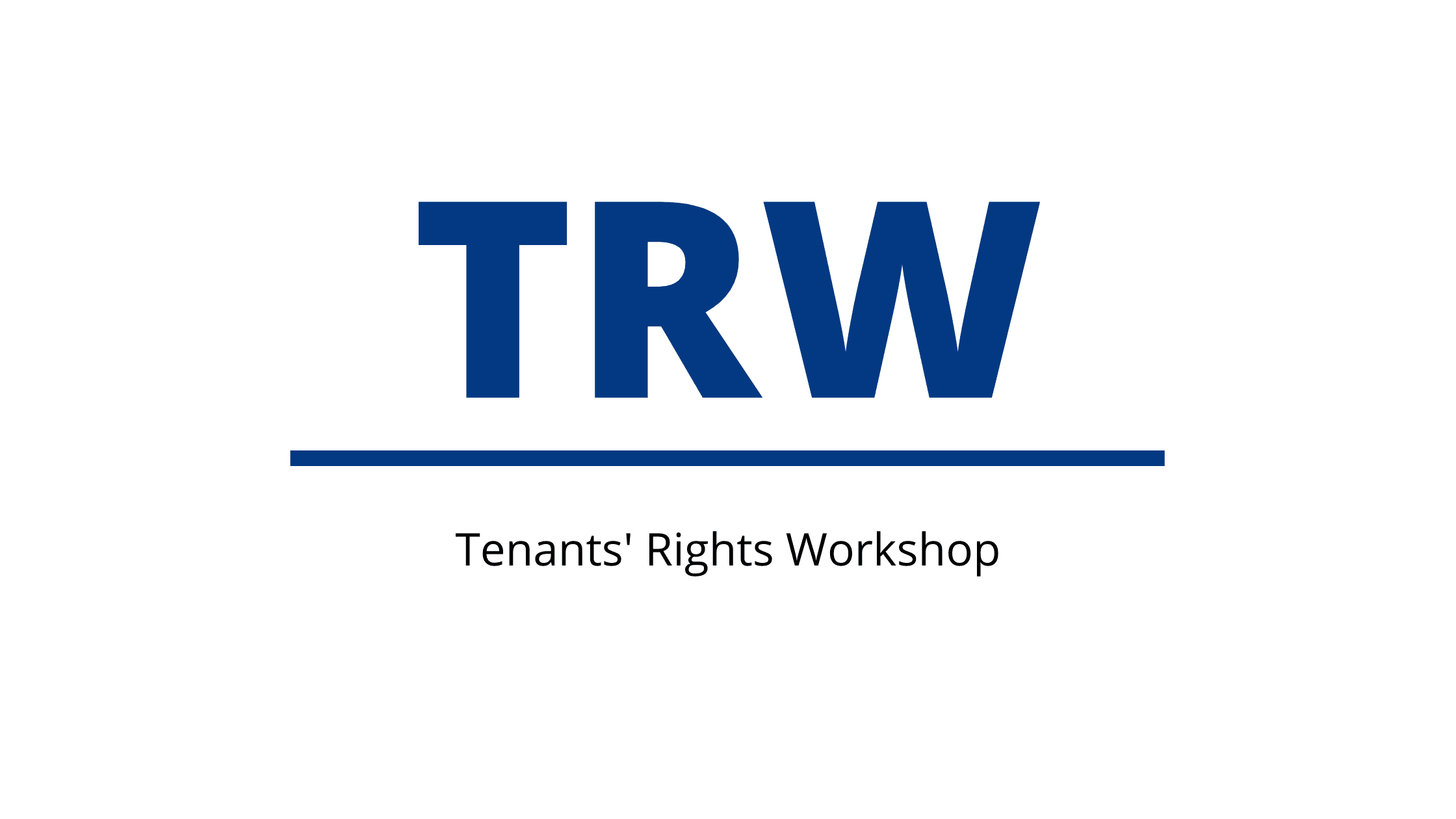 TRW (Tenants' Rights Workshop) SLP Logo