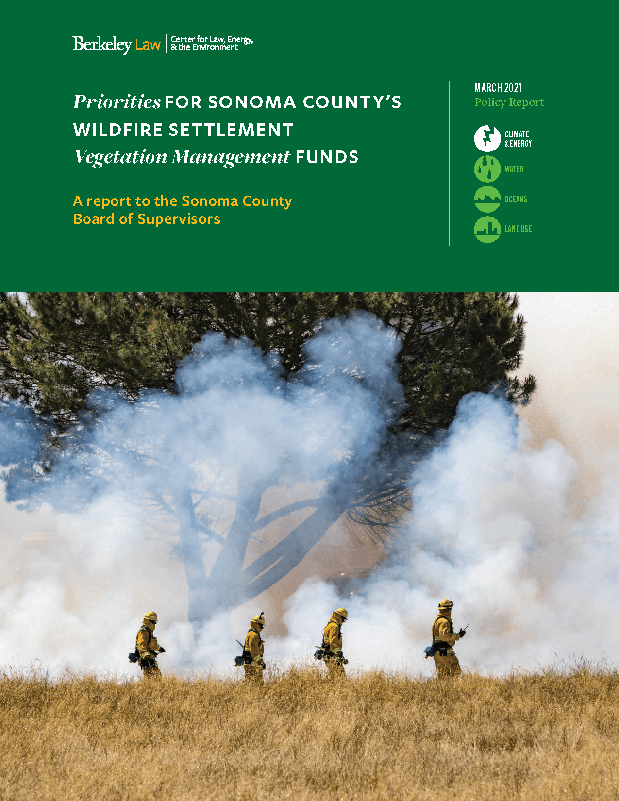 Priorities for Sonoma County’s Wildfire Settlement Vegetation Management Funds report cover