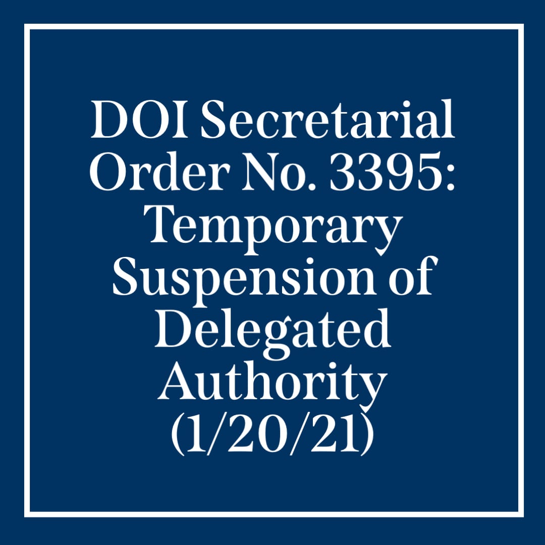 DOI secretarial order no. 3395
