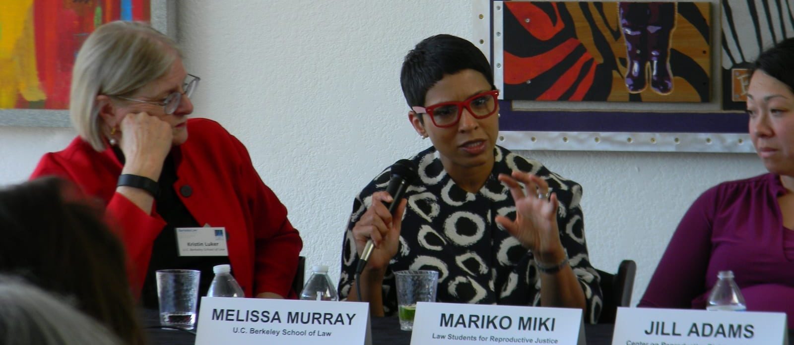 Left to right: Prof. Kristin Luker, Prof. Melissa Murray, Mariko Miki, at 2015 Panel
