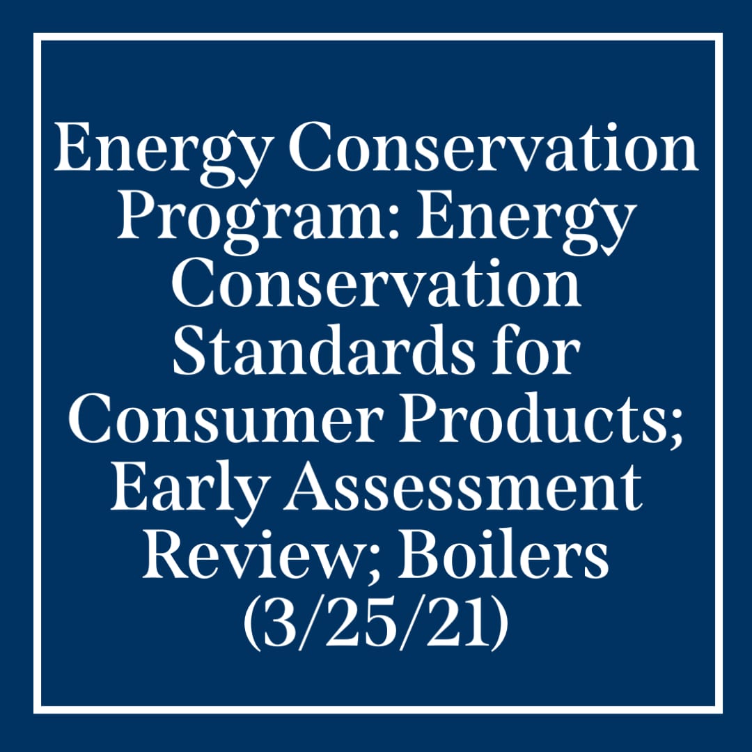 Energy conservation program: energy conservation standards for consumer products