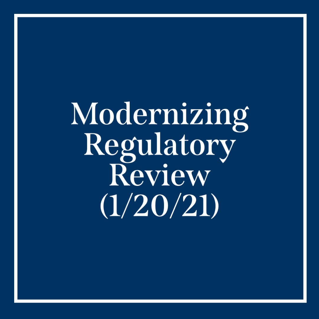 Modernizing regulatory review