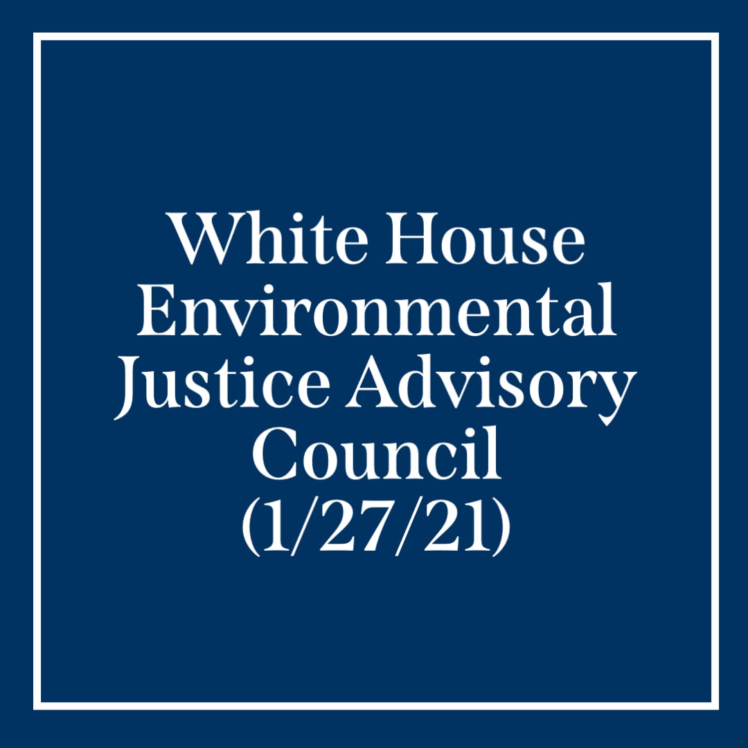 White House environmental justice advisory council
