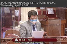 ELC senate banking committee bill hearing