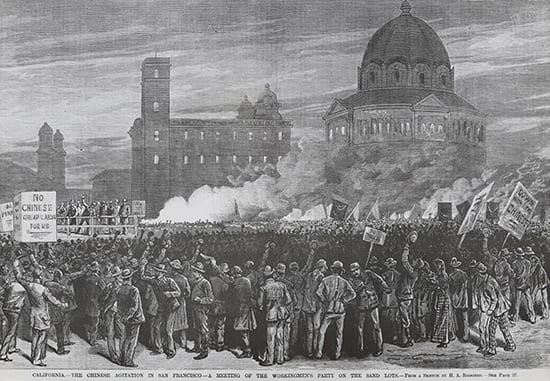 Drawing of San Francisco riot of 1877