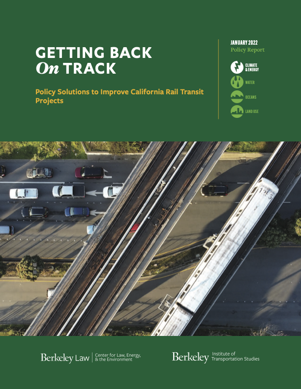 Report cover with image of rail lines over highway.