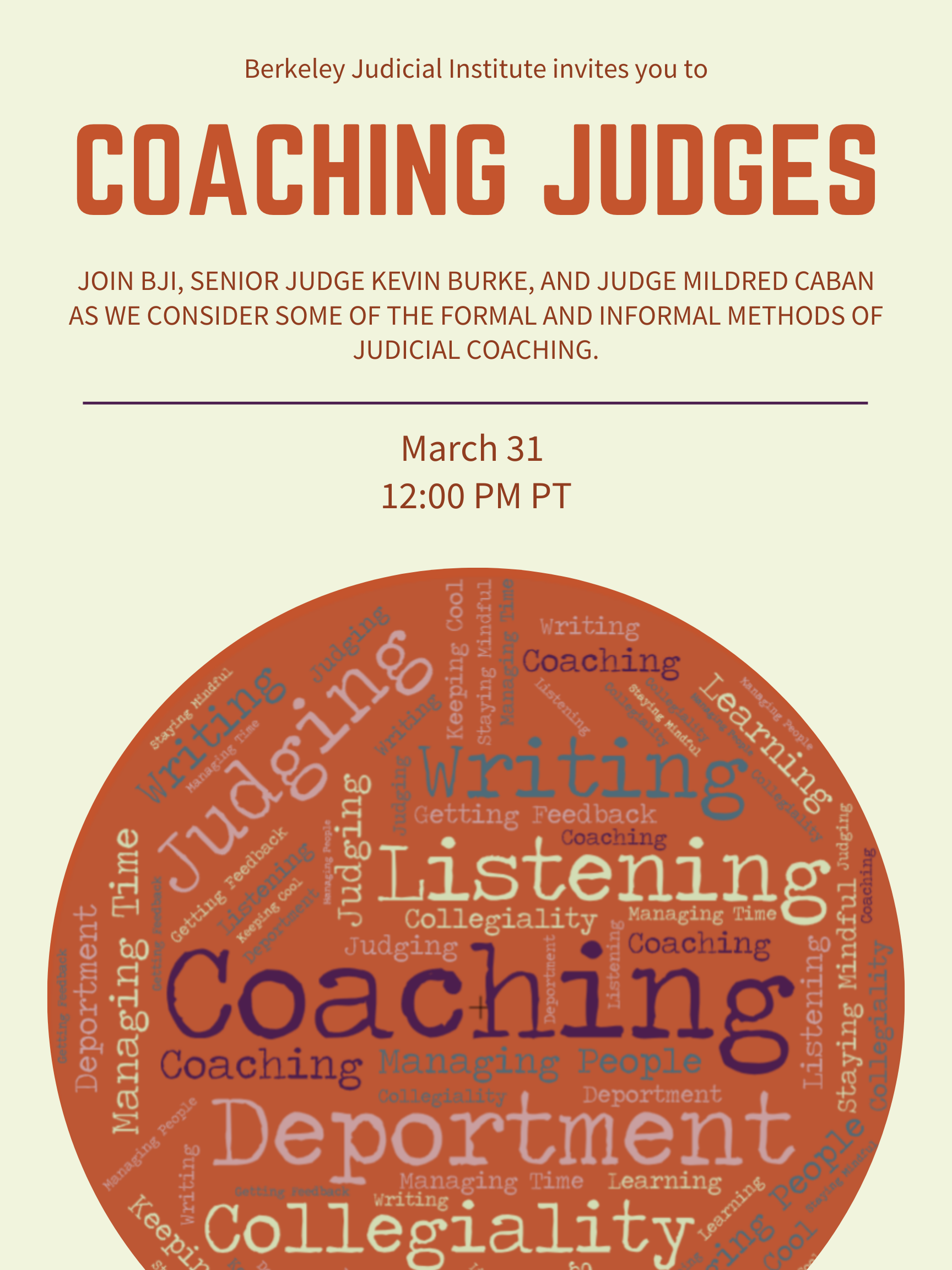 Coaching Judges flyer