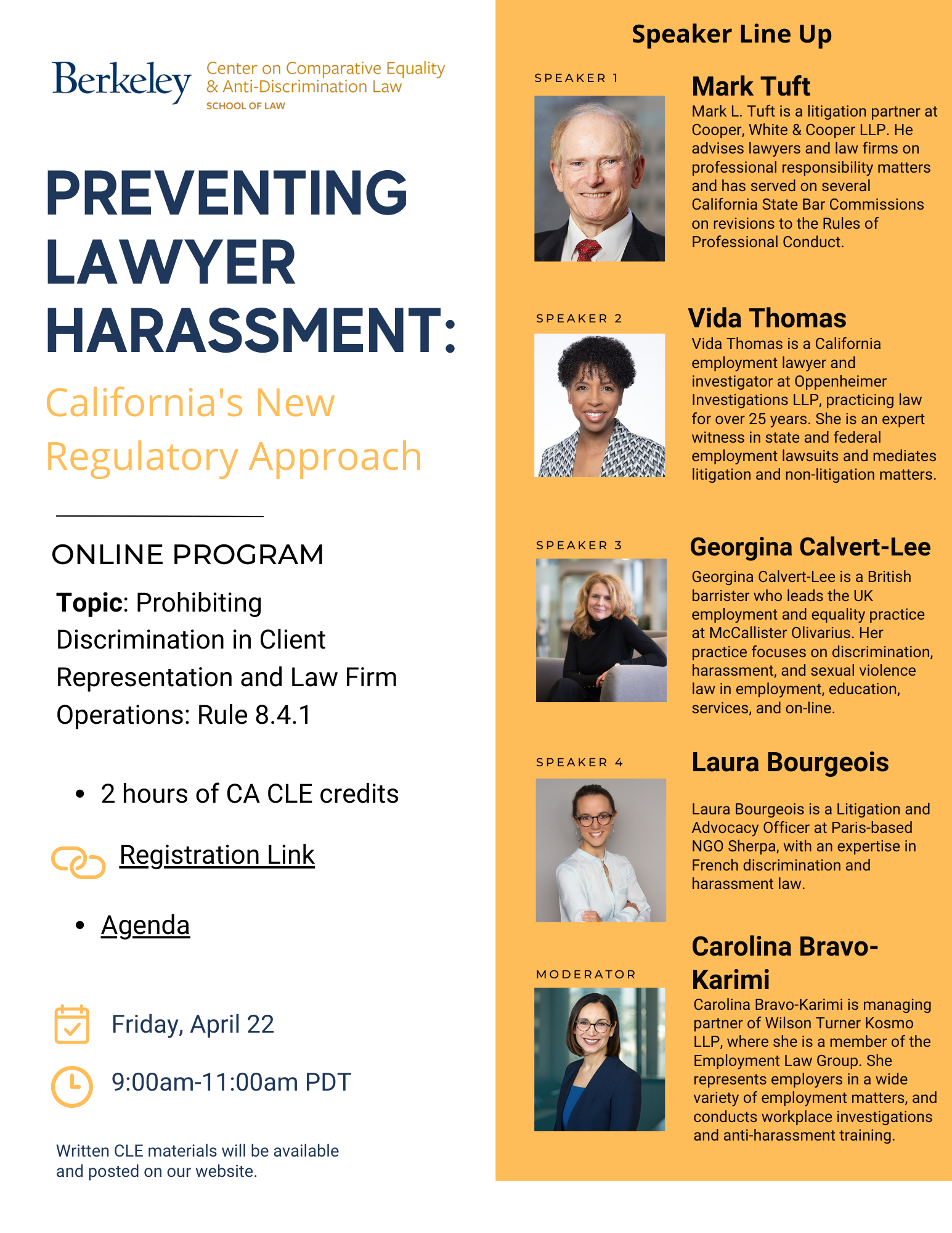 Preventing Lawyer Harassment Online Program Infographic
