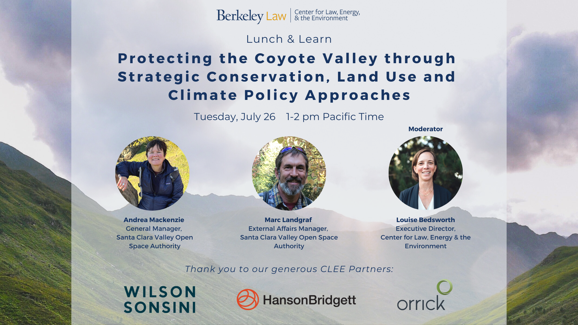 Flyer for Protecting the Coyote Valley through Strategic Conservation, Land Use and Climate Policy Approaches