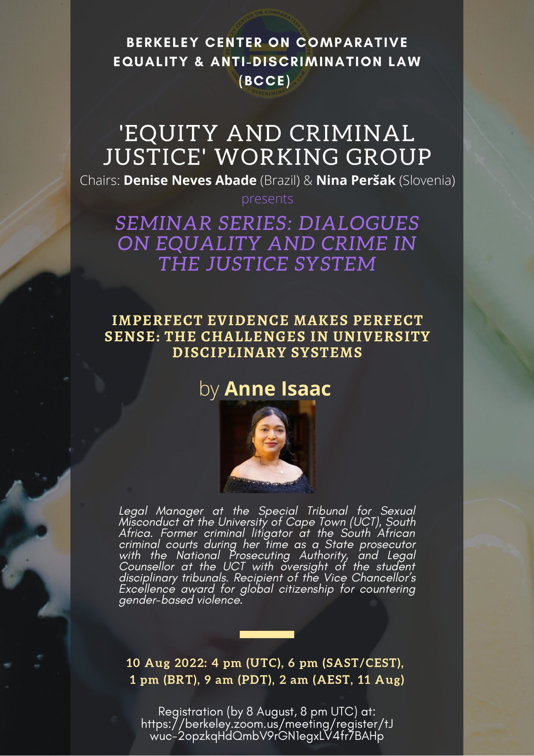Seminar Series: Dialogues on Equality and Crime in the Justice System