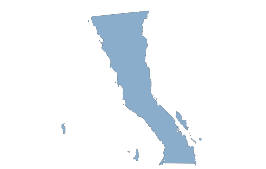 U.S./ Mexico Border Blue Map- BLAST