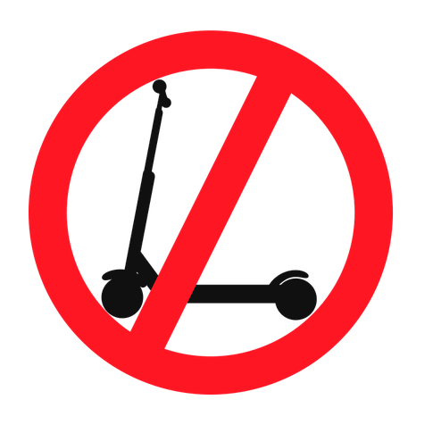 Scooters not allowed - icon