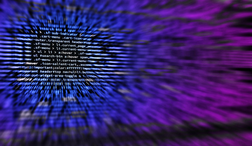 Abstract image of code on a computer screen
