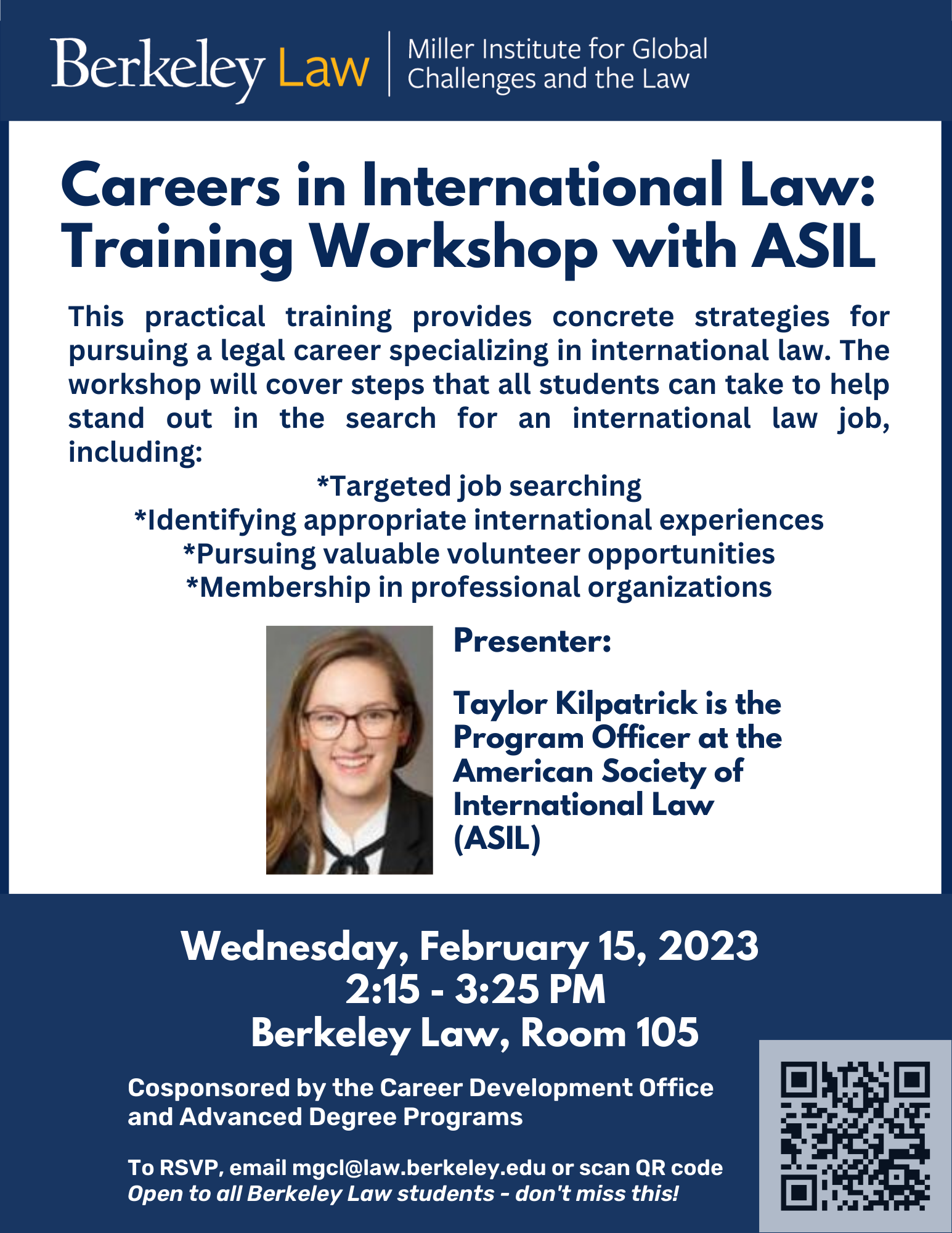 ASIL Careers Training flyer details