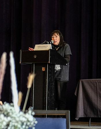 Karen Korematsu at podium