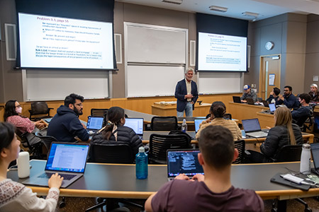 Rick Trachok lecturing to classroom