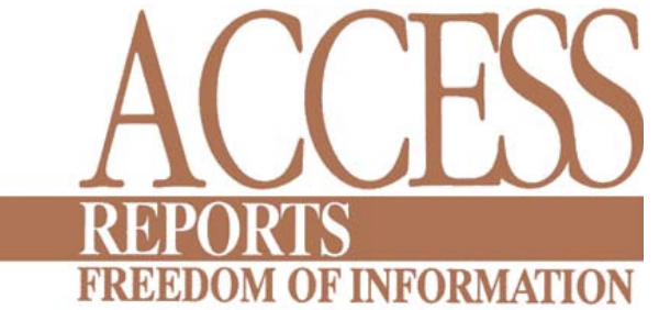 The words "Access Reports: Freedom of Information" in a dark brown color