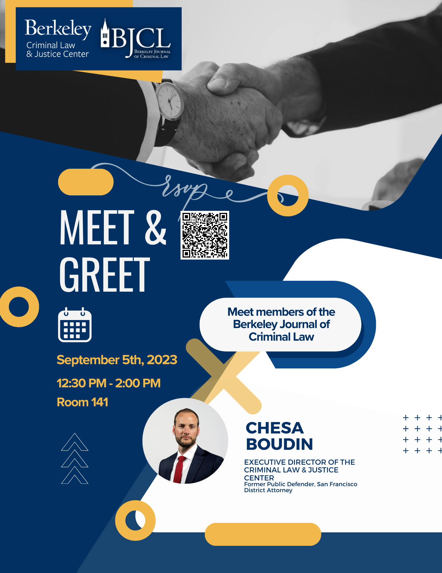 Flyer promoting the meet-and-greet with CLJC and BJCL on 9/5/23