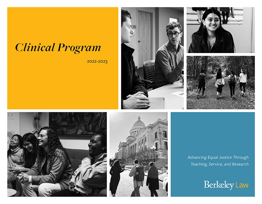 Clinical Program Annual Report 2022-2023 five black and white photos