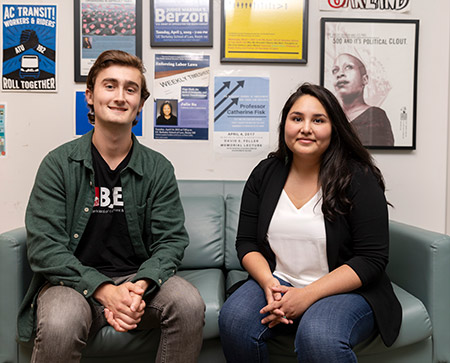 Two students on couch